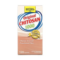 Natural Balance Original Chitosan 250mg 내츄럴 밸런스 오리지널 키토산 250mg 120캡슐 식이섬유 함유, 1개