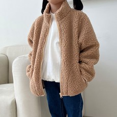 뽀글이 점퍼 1P 양털 편안한 예쁜 두꺼운 편한 후리스 4컬러 겨울 집업 일상 따뜻한 깔끔한 아동