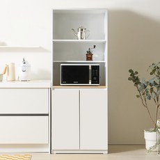 블랑누보 아르엘 주방수납장 키큰 틈새 렌지대 선반 홈카페 미니 카페장 냉장고장 600, (BAN0007) 화이트 700형