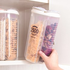 원형 곡물통 시리얼 4칸 소분통 파스타 보관통 견과류 칸막이 잡곡 곡식