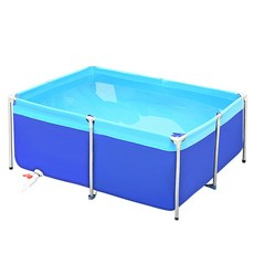 사각 조립식 수영장 물놀이 풀장 여름용 야외 스포츠 레저 간이, 3. 더블 컬러 0.6m (브래킷 콘센트)