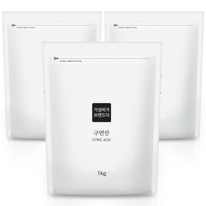 가성비가브랜드다 구연산 다목적세정제 파우치 / 물때 청소 빨래 세탁, 1kg, 3개