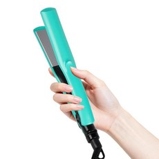 Ouphiny 미니 2.5cm(1인치) 세라믹 플랫 아이언 - 짧은 머리 및 앞머리를 위한 컴팩트 헤어 스트레이트너 이중 전압 여행 친화적 그린, Ouphiny 미니 2.5cm(1인치) 세라믹 플랫 아