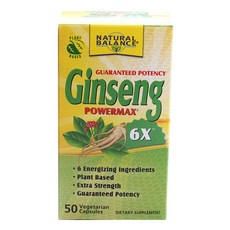 NATURAL BALANCE 人蔘素食膠囊, 1個, 50 件