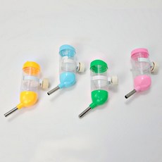 햄스터 래트 고슴도치 소동물 볼 급수기 물통 80ml 리빙박스 케이지용, 엘로우