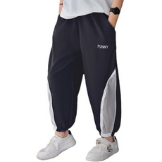 萱寶媽咪baby童裝館 韓版兒童夏季冰絲網眼防蚊褲 日系男童運動長褲 中大童寬鬆透氣褲 輕薄涼爽空調褲