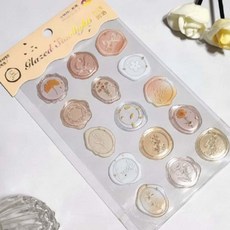 오렌지 왁스 실링 봉투 편지 장식 빈티지 씰링 봉인 스티커 실링왁스스티커, 상세페이지 참조, 상세페이지 참조