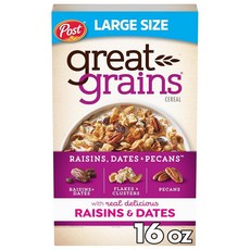Great Grains Raisins Dates and Pecans 아침 시리얼 달콤한 대추야자 및 그래놀라 클러스터가 있는 건포도 시리얼 GMO 프리 프로젝트 인증 47