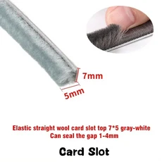 샷시 교체 창문 방풍지 문풍지 창틀 바람막이 방충망 모헤어 문 씰링 스트립 방음 브러시 도장 웨더 Burlete Puerta Mousse 어쿠스틱 갭 폼 필러 10m, A Gray-7X5, A Gray-7X5