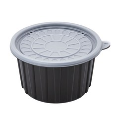 [일용상회]신형 미니 탕용기 JH 158파이 대 1000ml 50세트 PP 검정 삼계탕용기, 50개, 1세트