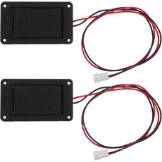 서브복스 2개 세트 액티브 베이스 기타 픽업 배터리 박스홀더케이스구획 커버 2핀 와이어 블랙 일렉트릭 및 액세서리, 서브복스 2개 세트 액티브 베이스 기타 픽업 배터리 박