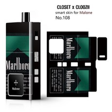 말론 MALONE 전자담배 전용 스킨 스티커 케이스 (타기종 호환x), 1개, 말보로(108)