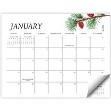 Telihao 자석 냉장고 달력 (2026년 1월부터 2027년 6월까지) | 가정 및 사무실 계획을 위한 18개월 달력 38.1cm x 30.5cm(15 12인치) (화이트, Telihao 달력 2025-2026, 냉장고용 자석