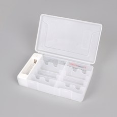 POWERKAN 건전지 케이스 배터리 정리함 잔량표시 AA AAA건전지보관함 잔량 체크, 1개, 반투명