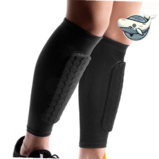 축구용 무릎 충격흡수 정강이 패드 보호대 무릎보호대 슬림 압박 밴딩 종아리 보정밴드 폼보호대 정강이 dew+6096Wa, 블랙XL