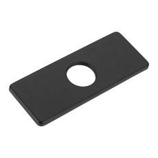 1PC 수도꼭지 플레이트 구멍 탭 커버 데크 대부분의 단일 대한 스테인레스 스틸 욕실 주방, 6inch-Matte black