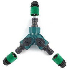 2구수도분배기세트 / 원터치 호스 연결구 커넥터, 1개, 혼합색상