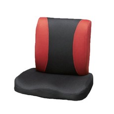 【海夫健康生活館】天使愛 AngelAid 辦公舒壓 坐墊 腰靠組(MF-LR-05M/MF-SC-05), 黑灰