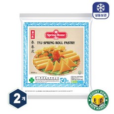 왕부정 중국식품 제일가 춘권피 싱가폴산 7.5인치 냉동 스프링 롤, 550g, 2개