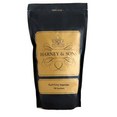 Harney Sons 얼그레이 슈프림 티 50티백 레몬맛 선물 및 파티 선물, 얼 그레이 슈프림, 50 Count (Pack of 1)