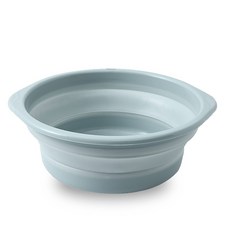 비라이프 폴딩 접이식 대야 사각 세수대야, 스카이(대형-40cm), 1개