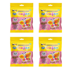 아모스 탱탱 아이클레이 파우치 2500, 분홍, 50g, 4개