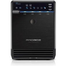 Mediasonic BOX 4 Bay DAS 35 SATA 하드 드라이브 인클로저 USB 30 eSATA 지원 30TB HDDHF2SU3S3, Black, 4 Bay USB 3.2