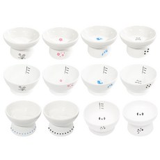 페디슨 나비야식기 강아지 고양이 반려동물 세라믹식기, 1개