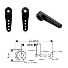 PTK 서보 금속 암, 06 25TX 4 pcs  5 mm