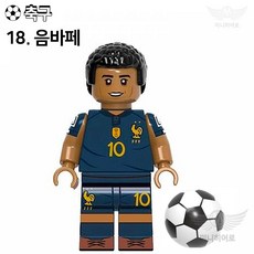 핸드브릭 팩토리 커스텀 미니브릭 피규어 축구선수 피파 싸커 플레이어 호환 블록호환, 18. 음바페