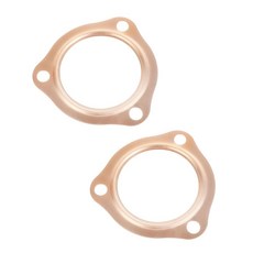 VARGTR 2PCS 배기 개스킷 자동차 액세서리 2.5인치 /3인치 구리 플랜지 헤더 수집기 재사용 가능한 파이프 엔진 개스킷 씰 SBC BBC 3인치, 2.5", 1개