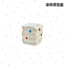 多巴胺冰川牙籤收納盒陶瓷牙籤罐高顏值簡約風牙籤盒家居精緻擺件, 1個, Toothpick holder