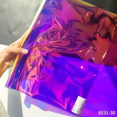 PVC 패브릭 레자렛 레이저 레인보우 필름 비닐 윈도우 야외 장식용 홀로그램 홈 가든, 8531-30, 30x135cm, 옵션28)8531-30