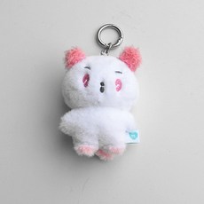 플레이브 PLAVE 므메미무 가방걸이 보이그룹 버추얼 액세서리 키링 캐릭터 굿즈 응원 인형, 1개, G. 핑크 이어 키 체인을 가득 채 웁니다