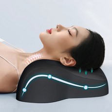 목디스크베개 구름형 모달 면 메모리폼베개 고저 하드 파티션 베개, 1개, 차콜그레이