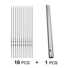 바베큐 꼬치 스테인리스 가능 스틱 그릴 보관통 재사용 스틸, 1세트, 10pcs forks 1 Tube