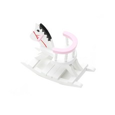 3D娃娃屋套裝 迷你屋 建築積木 摺疊傢俱 兒童玩具, 小木馬, 1個