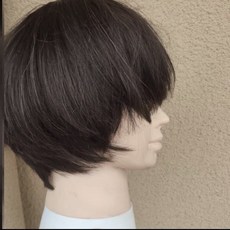 100%全真髮 短髮假人頭 模型頭 美髮 練習頭 短髮頭模, 1個