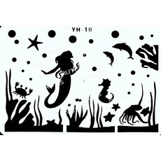 YH-10 型染版 簍空模板 繪畫模版, 1個, A40-0224