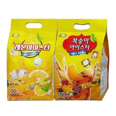 이레 복숭아 아이스티 100T+레몬 100T 총200T, 1개, 14g