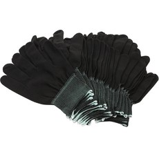(몽땅컴퍼니) 얇은 오손 면장갑 1타, 검정, 20개