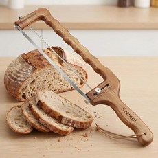 Setmoi 홈메이드 빵용 빵 슬라이서 두께 가이드가 있는 조절 가능한 빵 나이프 (0.6cm-5.1cm(1/4인치)-5.1cm(2인치)) 사워도우 빵 베이글 및 케이크용, Setmoi 홈메이드 빵용 빵 슬라이서, 두께 가이드가