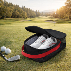 앤루프 2단 분리형 골프 슈즈백 신발주머니, 1개, 레드