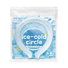 쿨링 목걸이 아이스넥 링 휴대용 냉각, 글레이셔 화이트 18도 가방(영어)