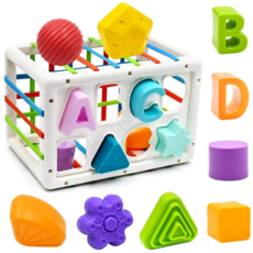 말랑베이비 알파벳 도형 블럭 맞추기 큐브, 1세트