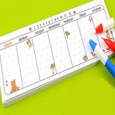 밍히니 노트 일주일식단표메모지