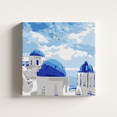 diyee 피포페인팅 명화 그리기 20x20cm, 1개, A322 산토리니