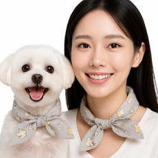 그램도그 강아지 쿨스카프 쿨링 넥쿨러, 1개, 그레이