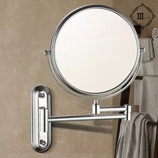 확대 면도경 욕실 각도조절 회전 벽부착 샤워 세안 화장, 봄이네가게 면도경벽붙이용대