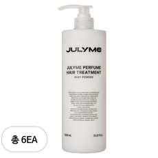 줄라이미 대용량 퍼퓸 트리트먼트 헤어팩 베이비파우더향, 1L, 6개